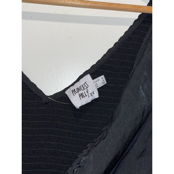 Princess Polly Y2K Slip Babydooll  V-Neck Smocked Back Mini Dress Women's 4 - Picture 4 of 8